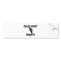 Crazy About Ferrets bumper stickers