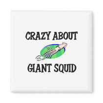 Crazy About Giant Squid magnets by AnimalShirts Crazy About Giant Squid magnets