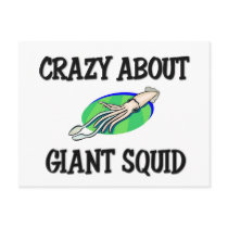 Crazy About Giant Squid postcards by AnimalShirts Crazy About Giant Squid postcards