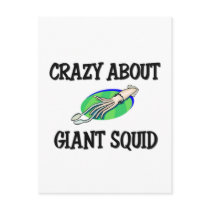 Crazy About Giant Squid postcards by AnimalShirts Crazy About Giant Squid postcards