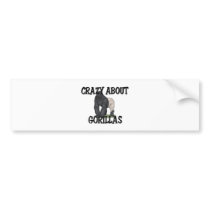 Crazy About Gorillas bumper stickers