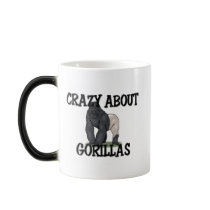 Crazy About Gorillas mugs by AnimalShirts Crazy About Gorillas mugs