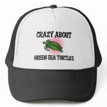 Crazy About Green Sea Turtles hats