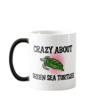 Crazy About Green Sea Turtles mugs