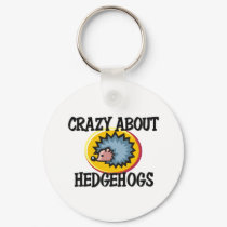 Crazy About Hedgehogs keychains