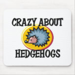 Crazy About Hedgehogs Mouse Pad