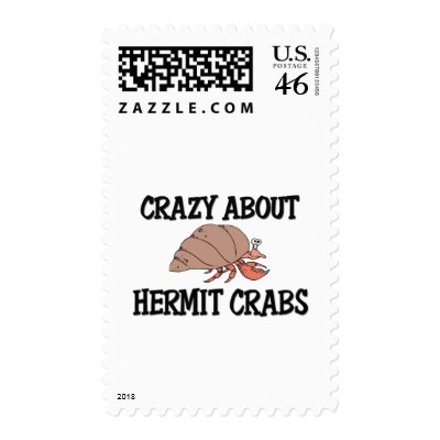 Crazy About Hermit Crabs Stamps by AnimalShirts