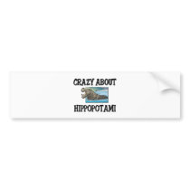Crazy About Hippopotami bumper stickers