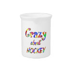 Crazy About Hockey Drink Pitcher