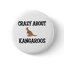 Crazy About Kangaroos Button