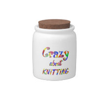 Crazy About Knitting Candy Jars