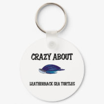 Crazy About Leatherback Sea Turtles keychains