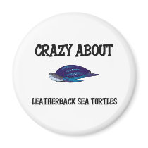 Crazy About Leatherback Sea Turtles magnets