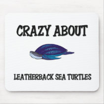 Crazy About Leatherback Sea Turtles mousepads