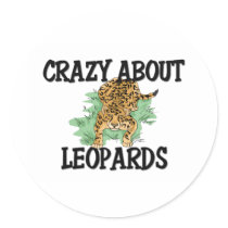 Crazy About Leopards stickers by AnimalShirts Crazy About Leopards stickers