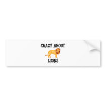 Crazy About Lions bumper stickers by AnimalShirts Crazy About Lions bumper stickers