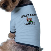 Crazy About Llamas Pet T Shirt