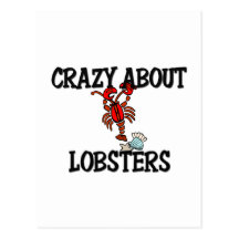 Crazy About Lobsters Postcard