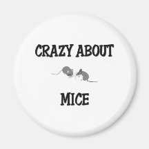 Crazy About Mice Fridge Magnets
