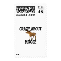 Crazy About Moose Postage Stamp