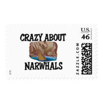 Crazy About Narwhals postage by AnimalShirts Crazy About Narwhals postage
