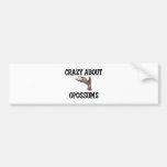 Crazy About Opossums Bumper Sticker