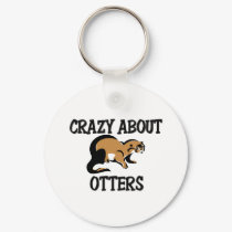 Crazy About Otters keychains by AnimalShirts Crazy About Otters keychains