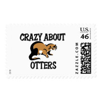 Crazy About Otters postage by AnimalShirts Crazy About Otters postage