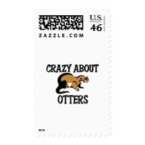 Crazy About Otters postage by AnimalShirts Crazy About Otters postage