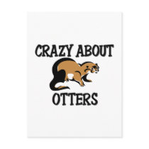 Crazy About Otters postcards by AnimalShirts Crazy About Otters postcards
