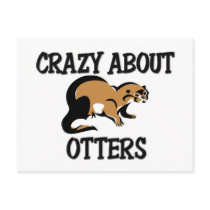 Crazy About Otters postcards by AnimalShirts Crazy About Otters postcards