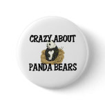 Crazy About Panda Bears Pinback Buttons