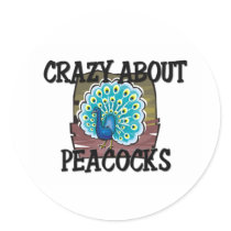 Crazy About Peacocks stickers by AnimalShirts Crazy About Peacocks stickers