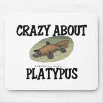 Crazy About Platypus mousepads by AnimalShirts Crazy About Platypus mousepads