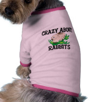 Crazy About Rabbits pet clothing by AnimalShirts Crazy About Rabbits pet clothing