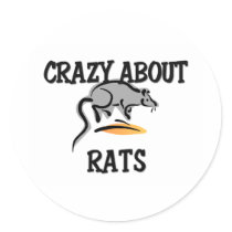 Crazy About Rats stickers by AnimalShirts Crazy About Rats stickers