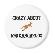Crazy About Red Kangaroos magnets