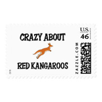 Crazy About Red Kangaroos postage by AnimalShirts Crazy About Red Kangaroos postage