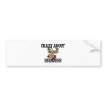 Crazy About Reindeer bumper stickers by AnimalShirts Crazy About Reindeer bumper stickers