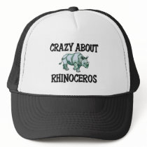 Crazy About Rhinoceros hats by AnimalShirts Crazy About Rhinoceros hats