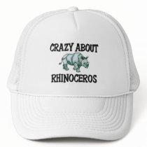Crazy About Rhinoceros hats by AnimalShirts Crazy About Rhinoceros hats