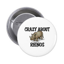 Crazy About Rhinos Pin
