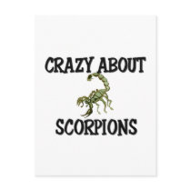 Crazy About Scorpions postcards by AnimalShirts Crazy About Scorpions postcards