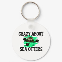 Crazy About Sea Otters keychains by AnimalShirts Crazy About Sea Otters keychains
