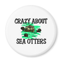 Crazy About Sea Otters magnets by AnimalShirts Crazy About Sea Otters magnets