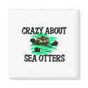 Crazy About Sea Otters magnets