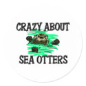 Crazy About Sea Otters stickers