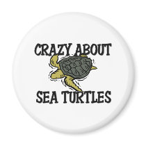 Crazy About Sea Turtles magnets