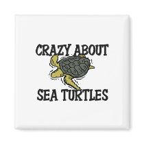 Crazy About Sea Turtles magnets
