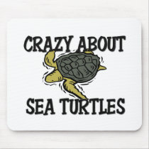 Crazy About Sea Turtles mousepads